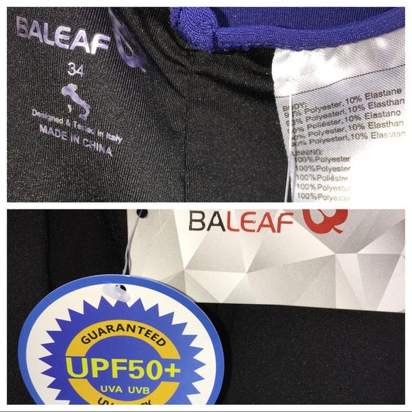 Baleaf Athletic Blue One Piece Bathing Suit 34/S - Picture 8 of 8